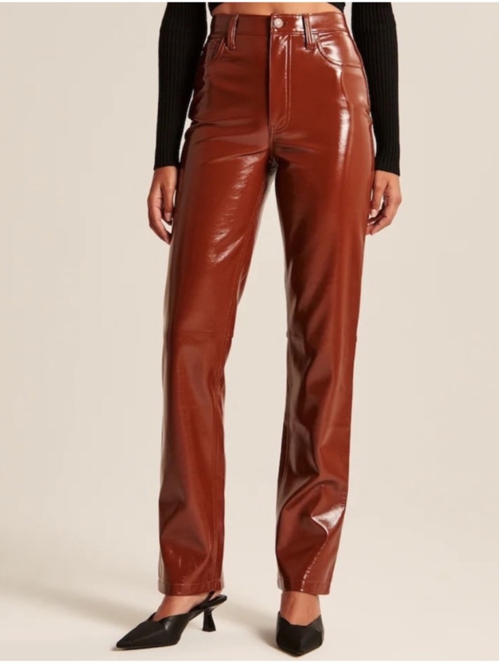 Abercrombie Patent Leather Straight Pants